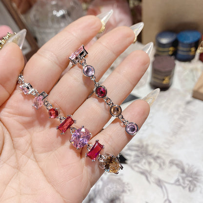 Lolita Garden Pink Crystal Bracelet