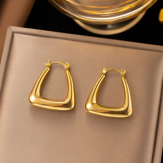 Gold-Plated Geometric Earrings