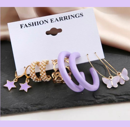 Stunning Purple Hue Earrings Sets